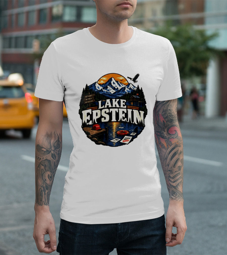 Lake Epstein No Phones No Photos No Visitors Mountain Scene T-Shirt