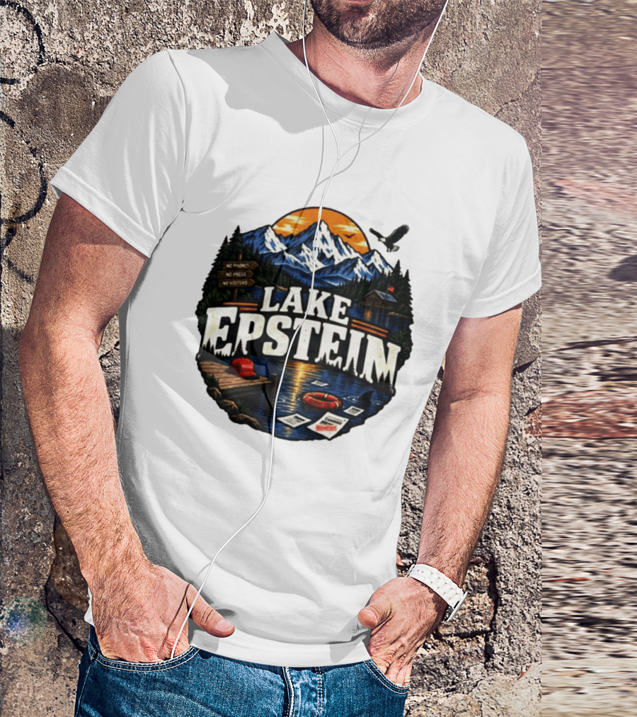 Lake Epstein No Phones No Photos No Visitors Mountain Scene T-Shirt