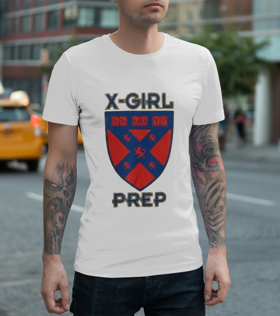 X Girl Prep Snooty Shield Emblem Lions T-Shirt