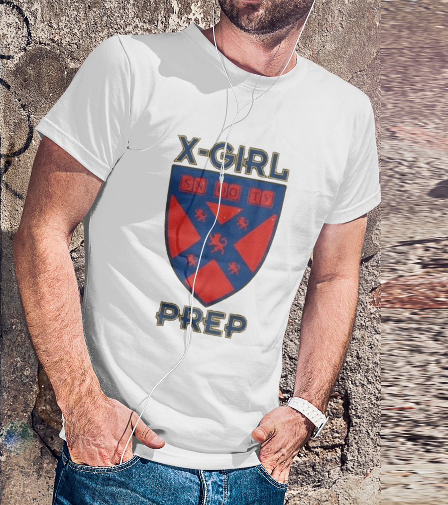 X Girl Prep Snooty Shield Emblem Lions T-Shirt