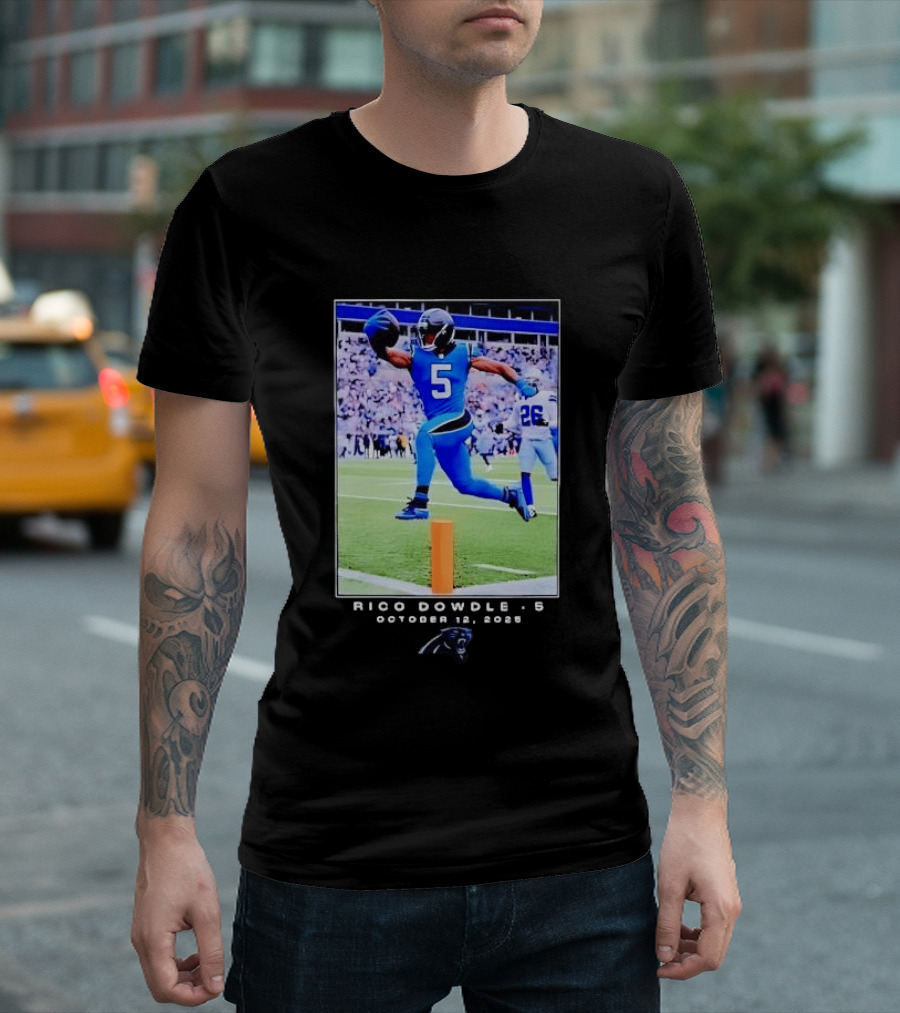 Carolina Panthers Rico Dowdle 5 Touchdown October 12 2025 T-Shirt