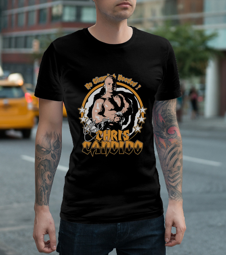 Chris Candido No Gimmicks Needed Stars Circle T-Shirt