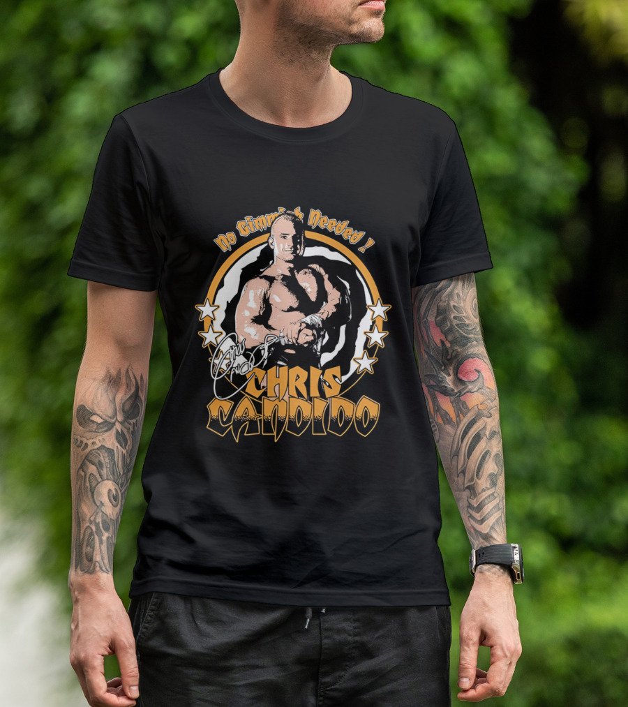 Chris Candido No Gimmicks Needed Stars Circle T-Shirt
