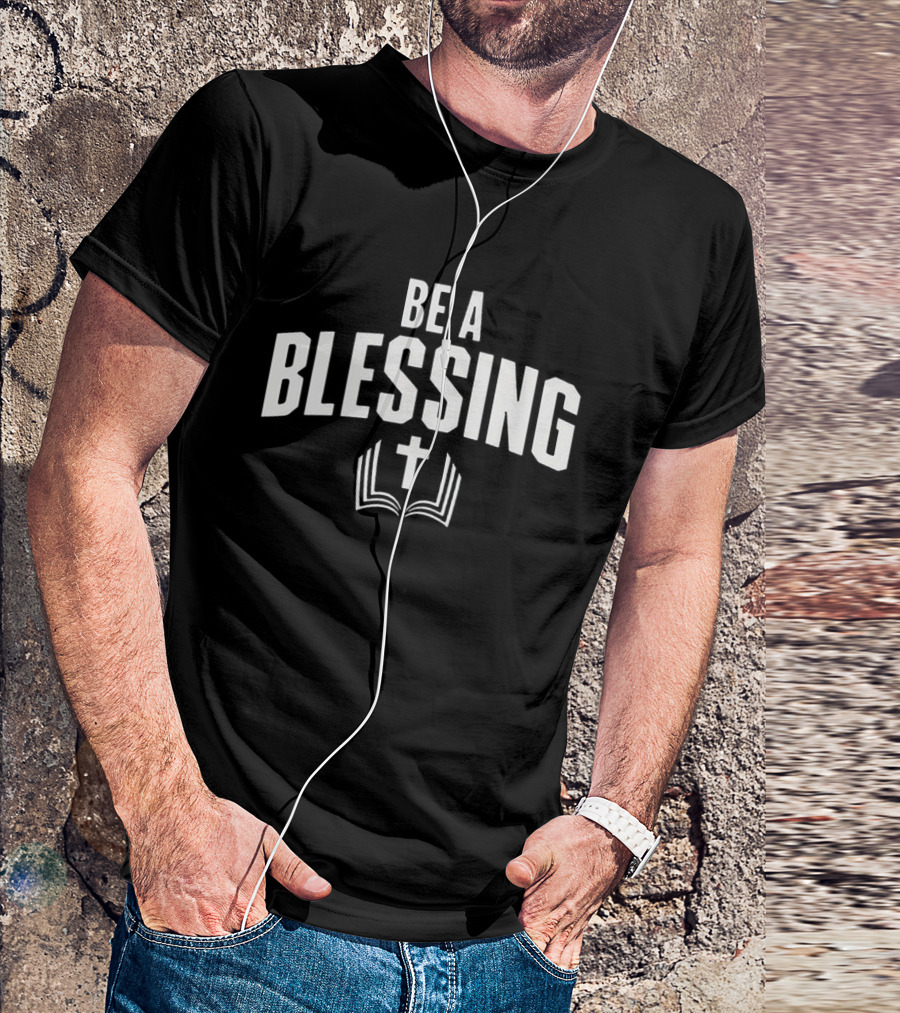 Be A Blessing Drake Maye Cross And Open Book T-Shirt