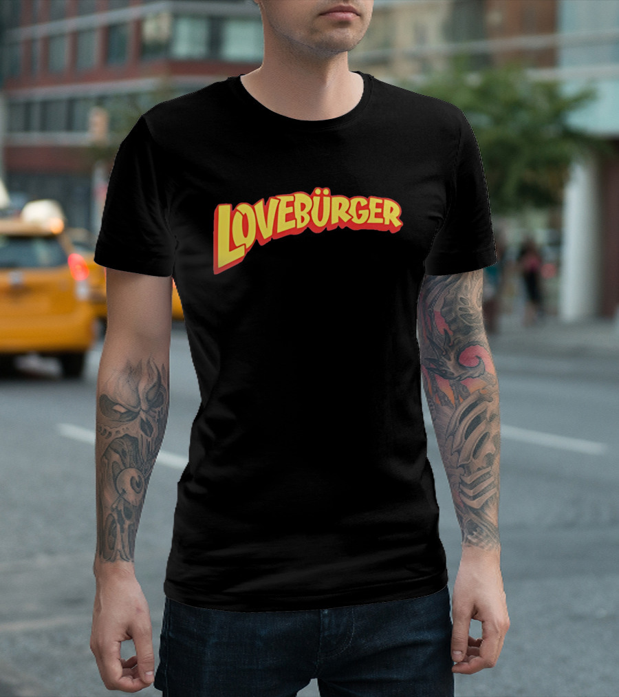 LOVEBURGER Colorful Retro Style Branding T-Shirt