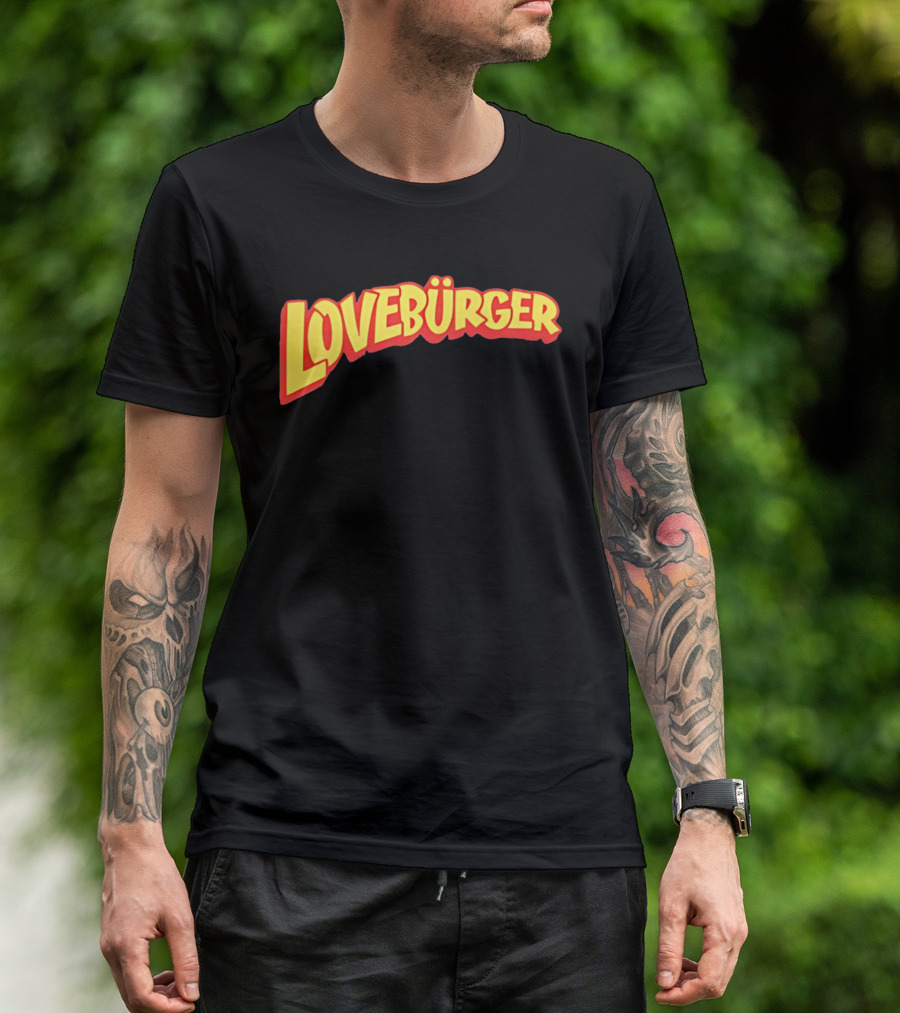 LOVEBURGER Colorful Retro Style Branding T-Shirt