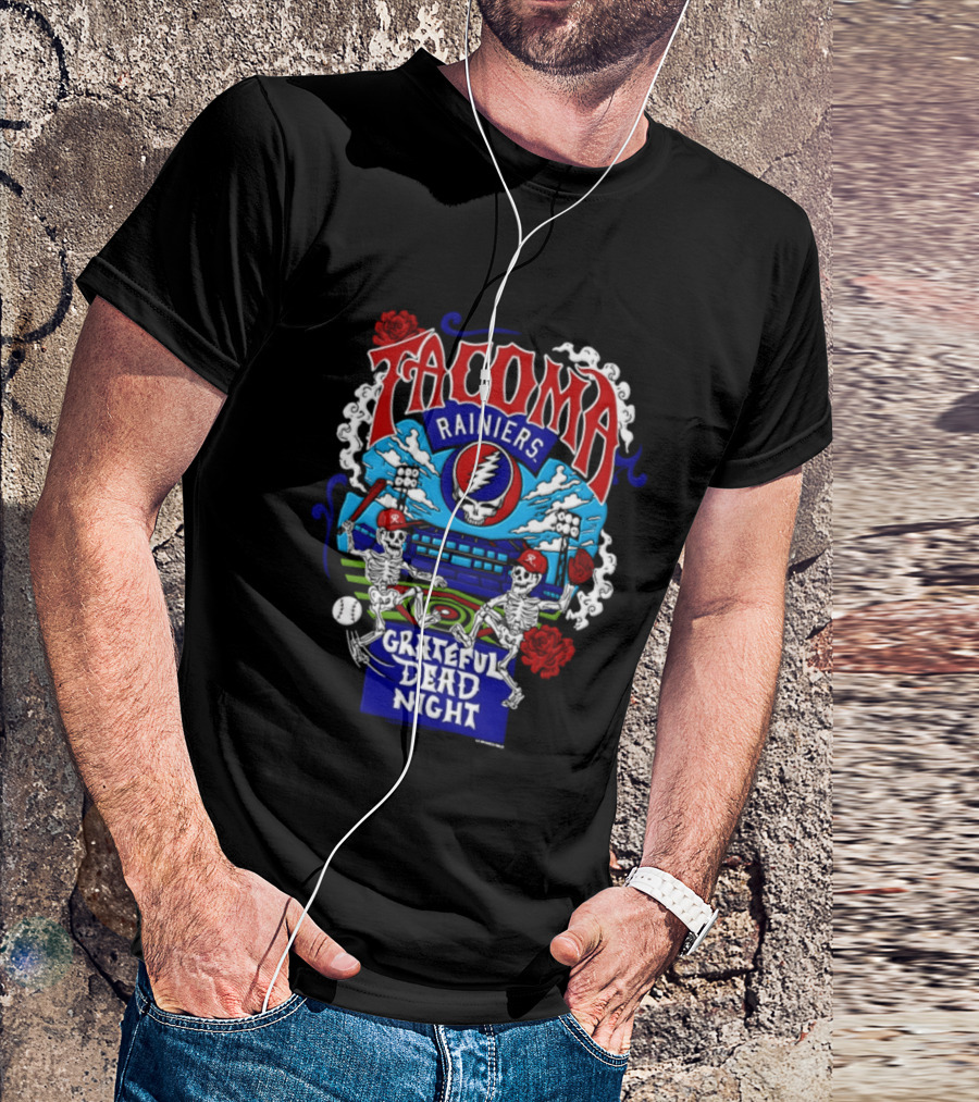 Tacoma Rainiers Grateful Dead Night 2026 Baseball Skulls Stadium T-Shirt