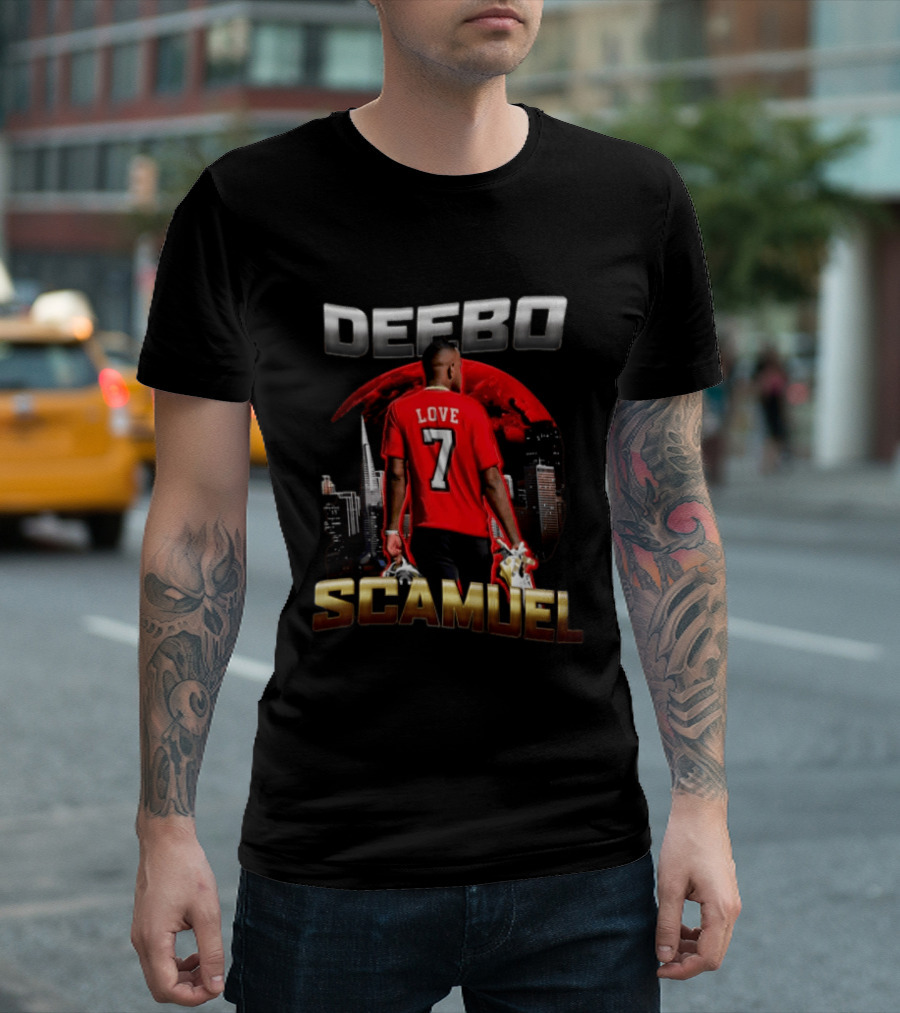 Deebo Samuel Love 7 Red Moon City Skyline Scamuel T-Shirt