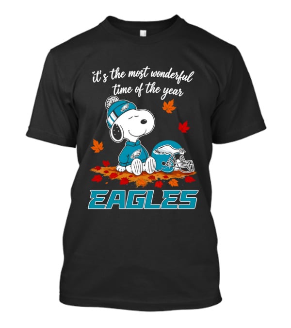 Snoopy Philadelphia Eagles It's The Most Wonderful Time Of The Year T-Shirt