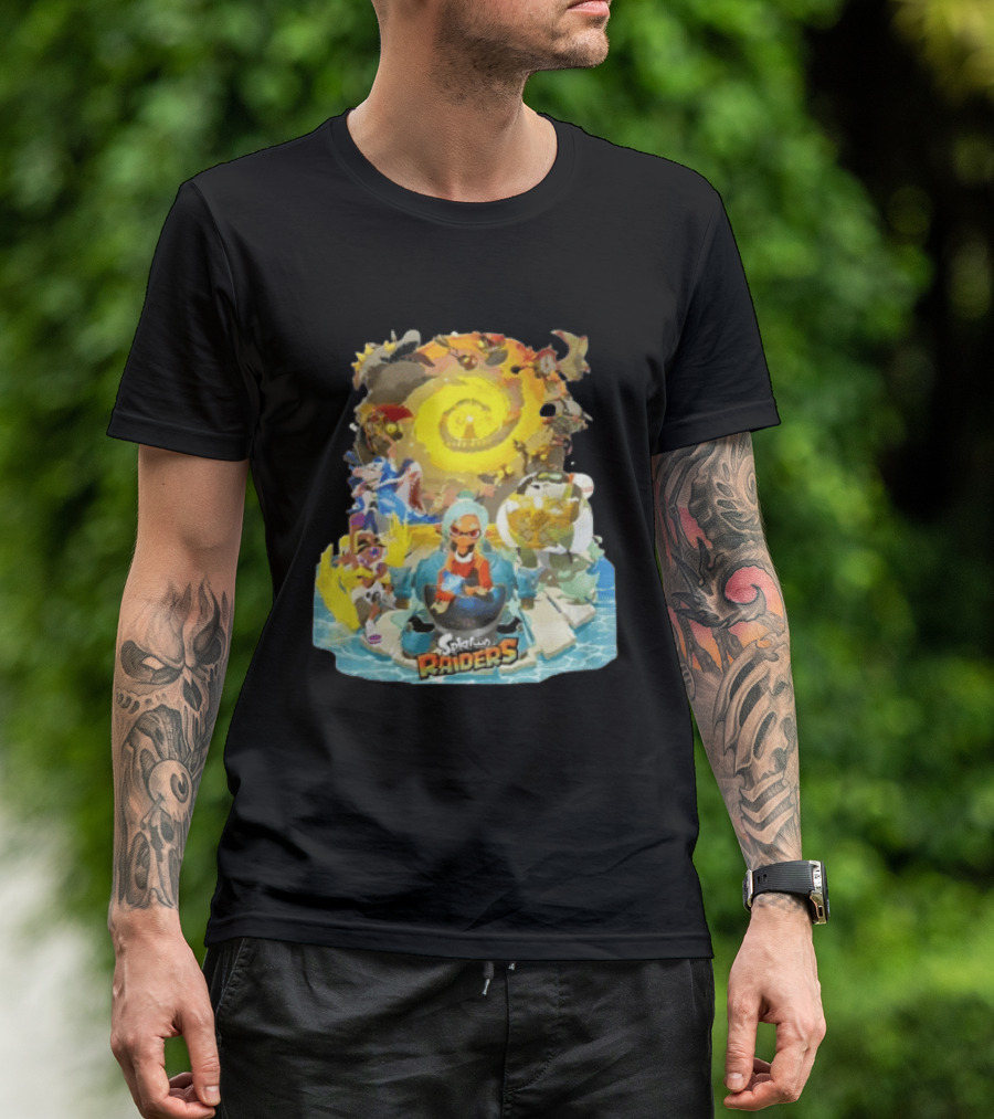 Splatoon Raiders Dive Deep Adventure With Iconic Characters And Vibrant Ocean Themes T-Shirt