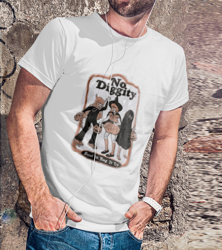 No Diggity Bout To Bag It Up Halloween Costumes Pumpkins T-Shirt