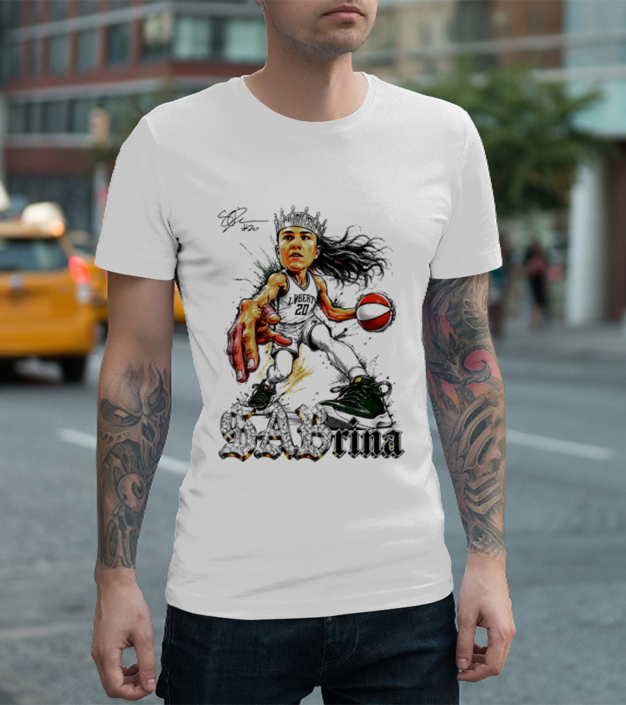 Sabrina 20 Liberty Basketball Player Art Slam Dunk T-Shirt