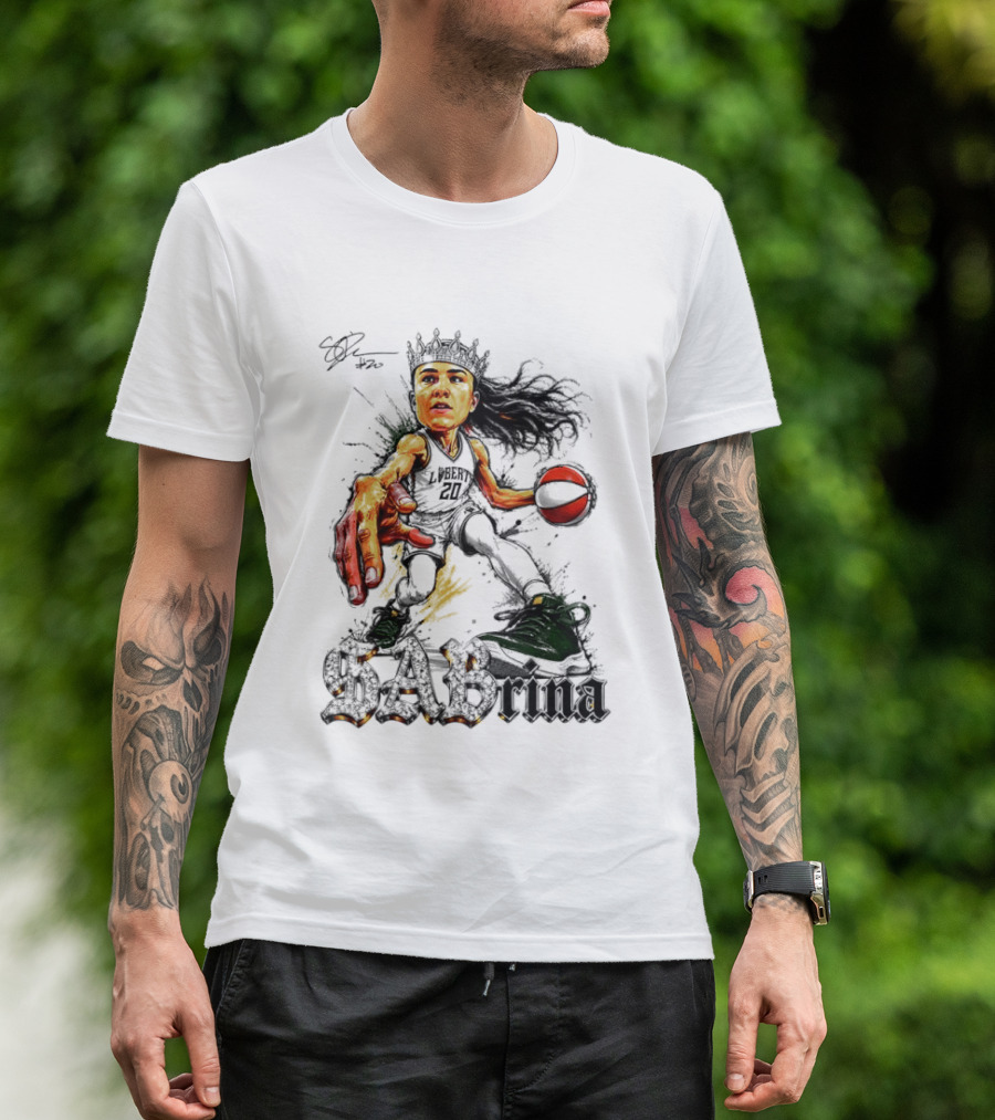 Sabrina 20 Liberty Basketball Player Art Slam Dunk T-Shirt