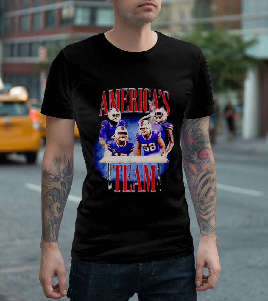 Buffalo Bills America's Team Players Table Celebration T-Shirt