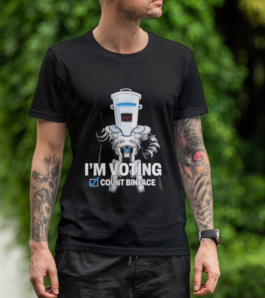 I'm Voting Count Binface Bin Farage Election Humor T-Shirt