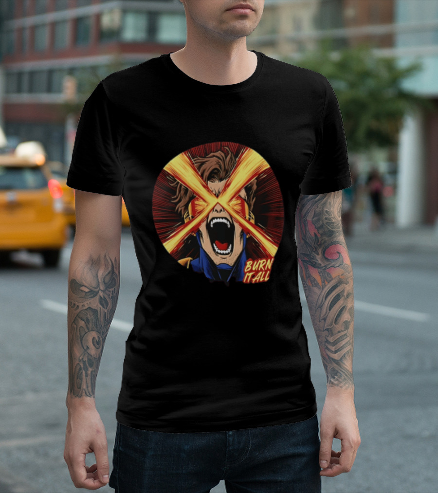 Burn It All Scream Visor Optic Beams T-Shirt