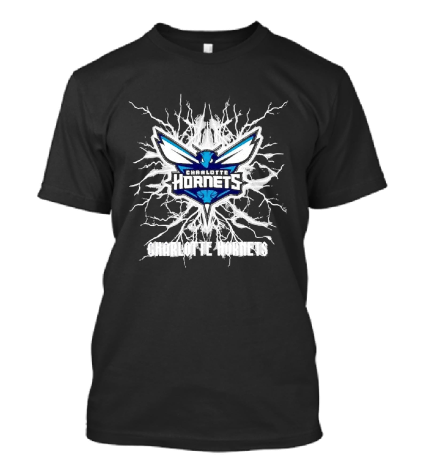 Charlotte Hornets Basketball Team Lightning Bolt T-Shirt