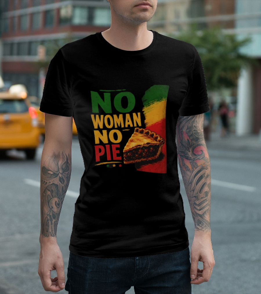 No Woman No Pie Cherry Pastry Rasta T-Shirt
