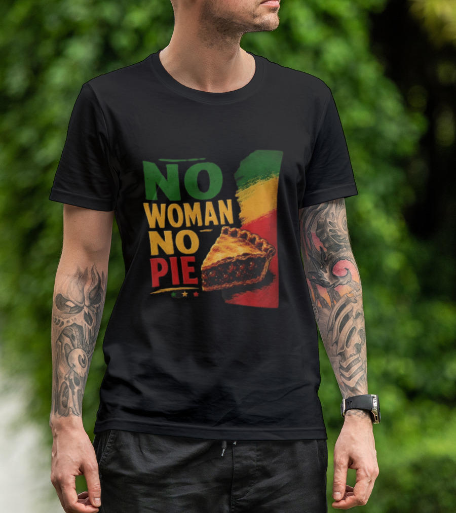 No Woman No Pie Cherry Pastry Rasta T-Shirt