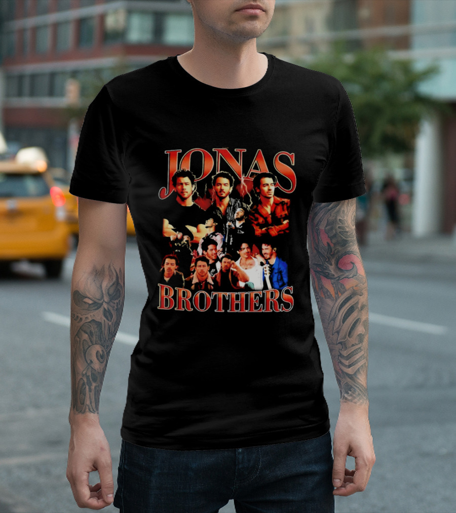Jonas Brothers Tour Collage Fans Classic Compilation T-Shirt
