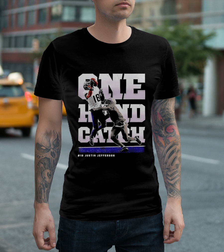 One Hand Catch Justin Jefferson Minnesota T-Shirt