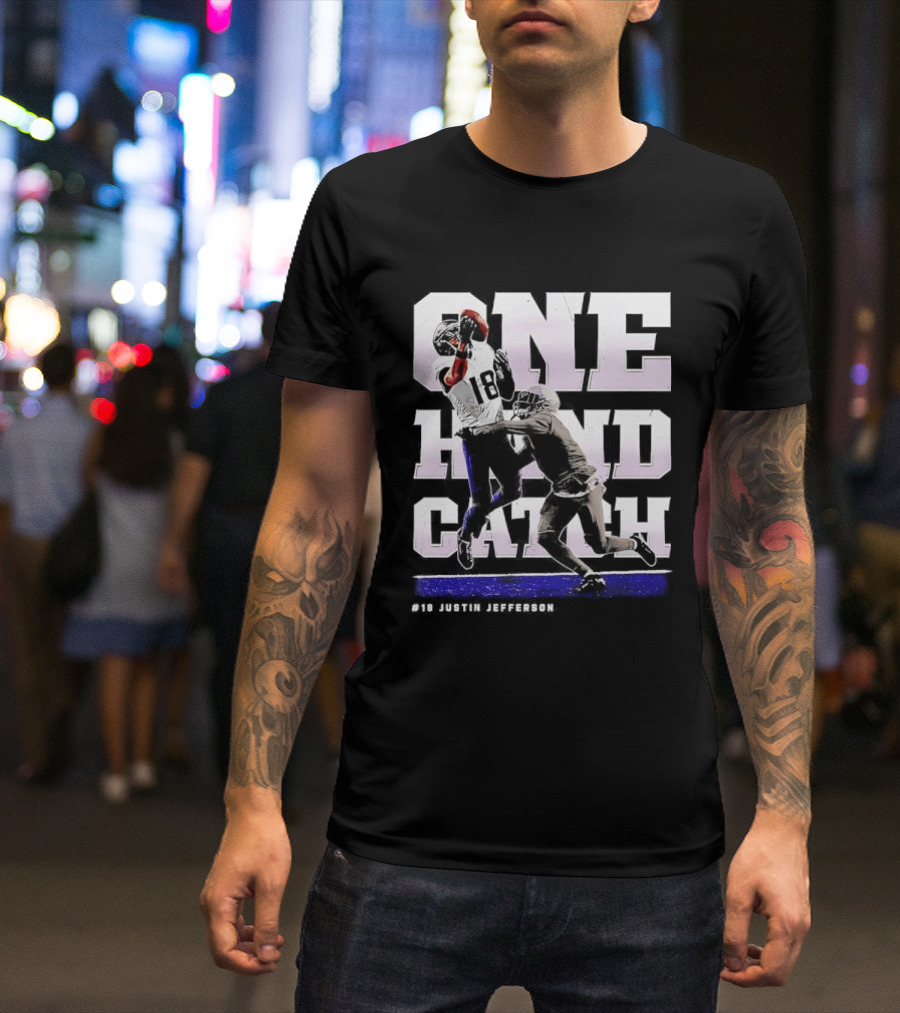 One Hand Catch Justin Jefferson Minnesota T-Shirt