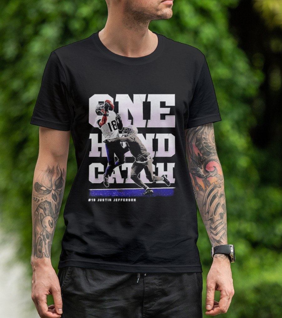 One Hand Catch Justin Jefferson Minnesota T-Shirt