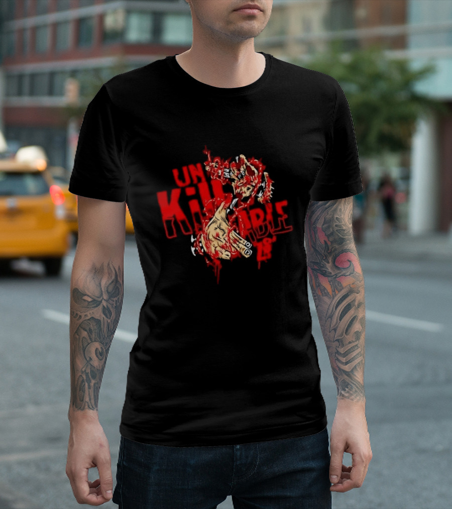 Unkillable Blood Hand Horror Design Men's Clothing T-Shirt