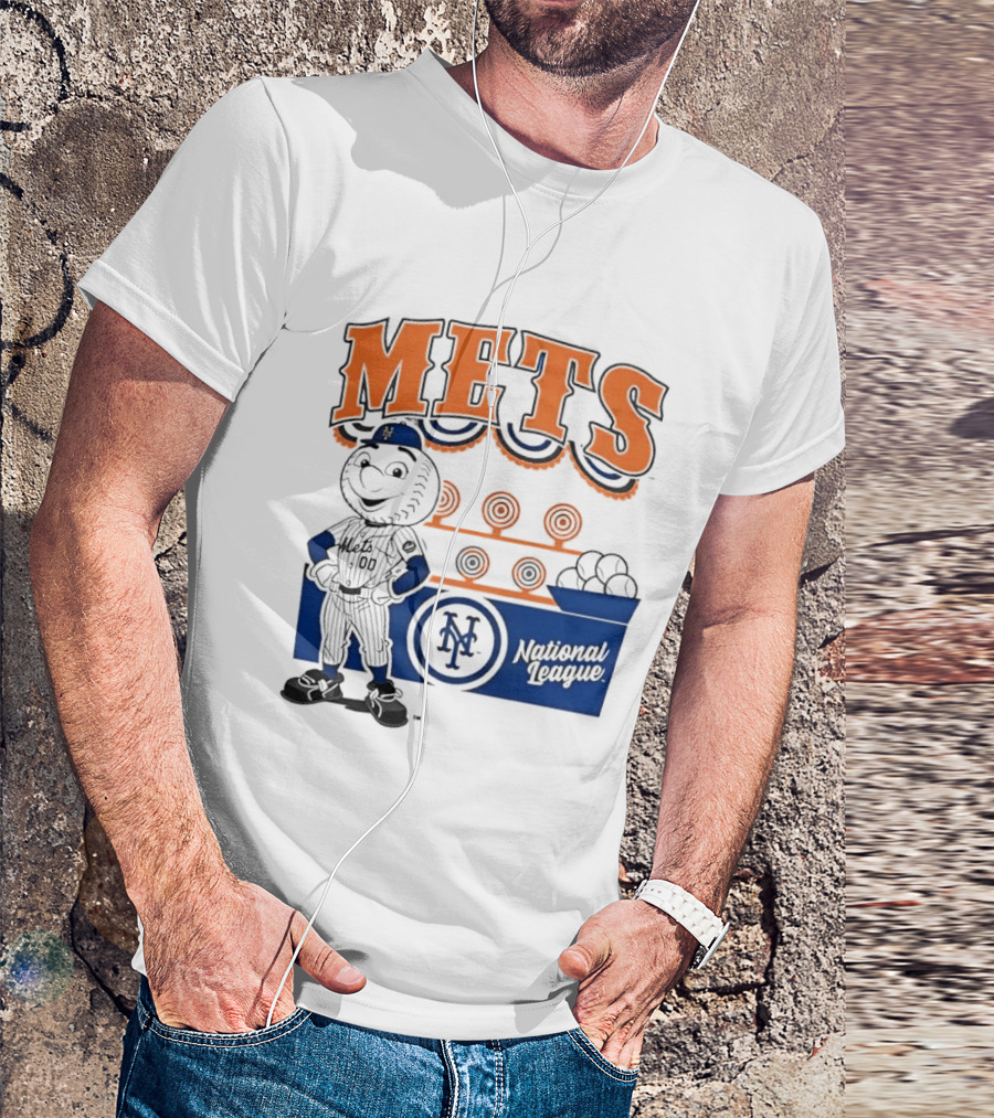 Mitchell & Ness Nostalgia Mets National League Mr. Met Baseball Batting Practice T-Shirt