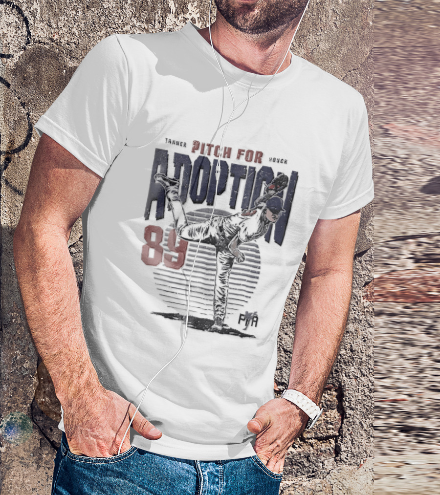 Tanner Houck Baseball Pitcher Adoption 89 Sunburst Stripes Distressed T-Shirt
