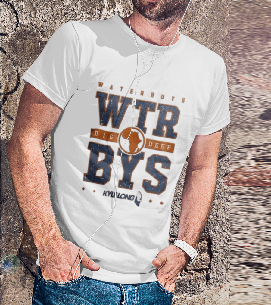 Waterboys WTRBYS Dig Deep Africa Map Distressed Design Kyle Long T-Shirt