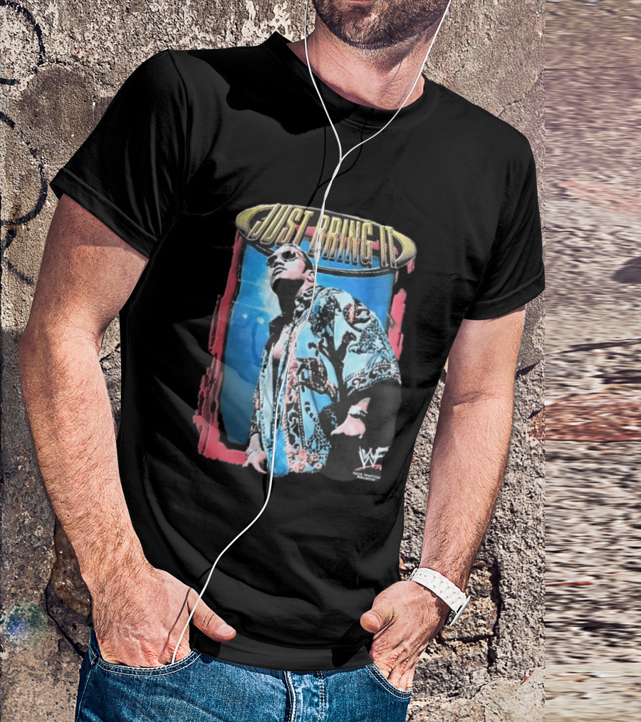 World Wrestling Federation Just Bring It Dwayne The Rock Johnson Sunglasses T-Shirt