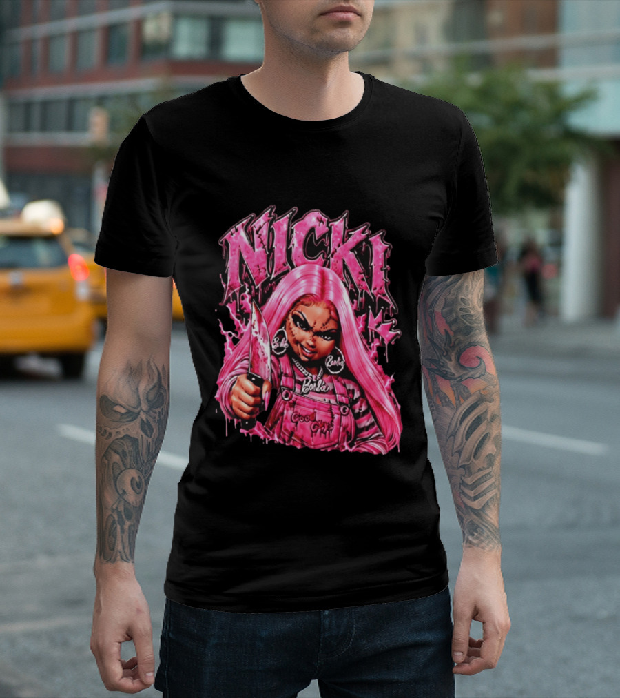 Nicki Chucky Barbie Good Guys Pink Halloween 2026 T-Shirt