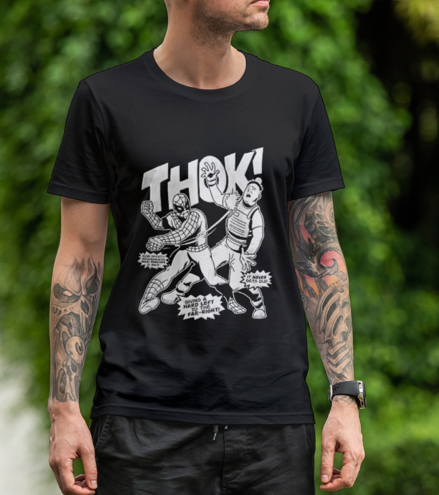 Spider Man Thok Nazi Puncher Far Right Comic Line T-Shirt