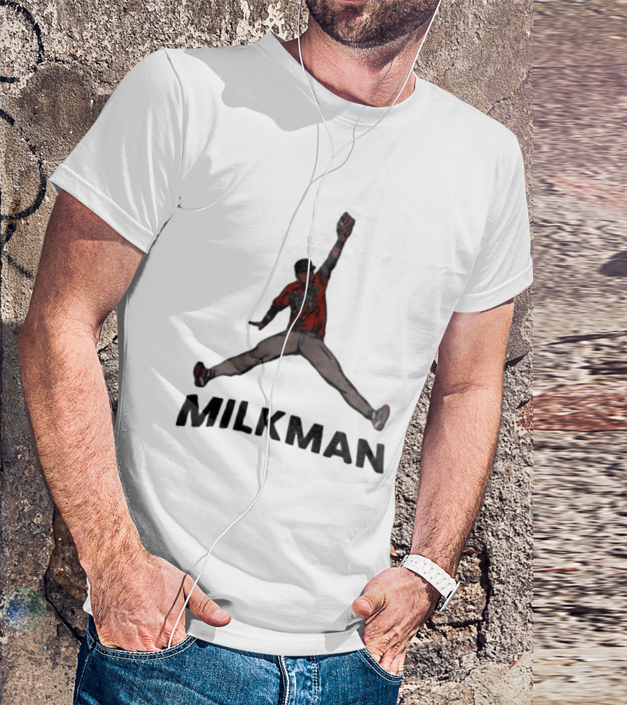 Atlanta Braves MLB Milkman Michael Harris II Jumpman Pose Catching 23 T-Shirt
