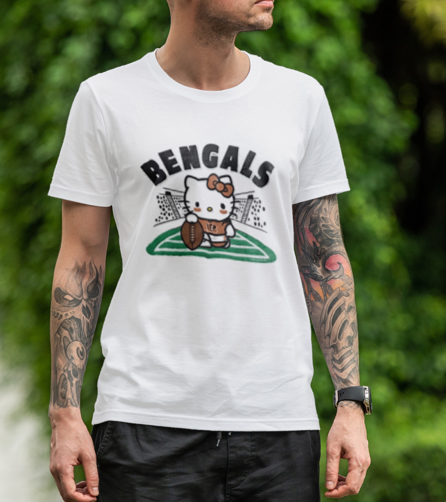 Hello Kitty Cincinnati Bengals Football Collaboration T-Shirt