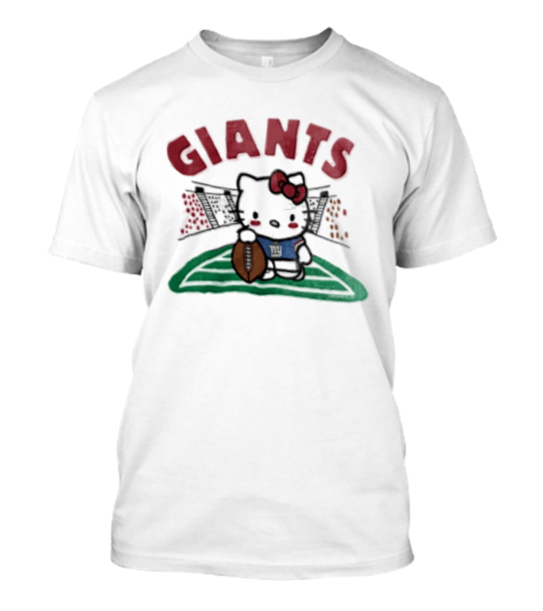 Hello Kitty New York Giants Collaboration Football Themed Holder T-Shirt