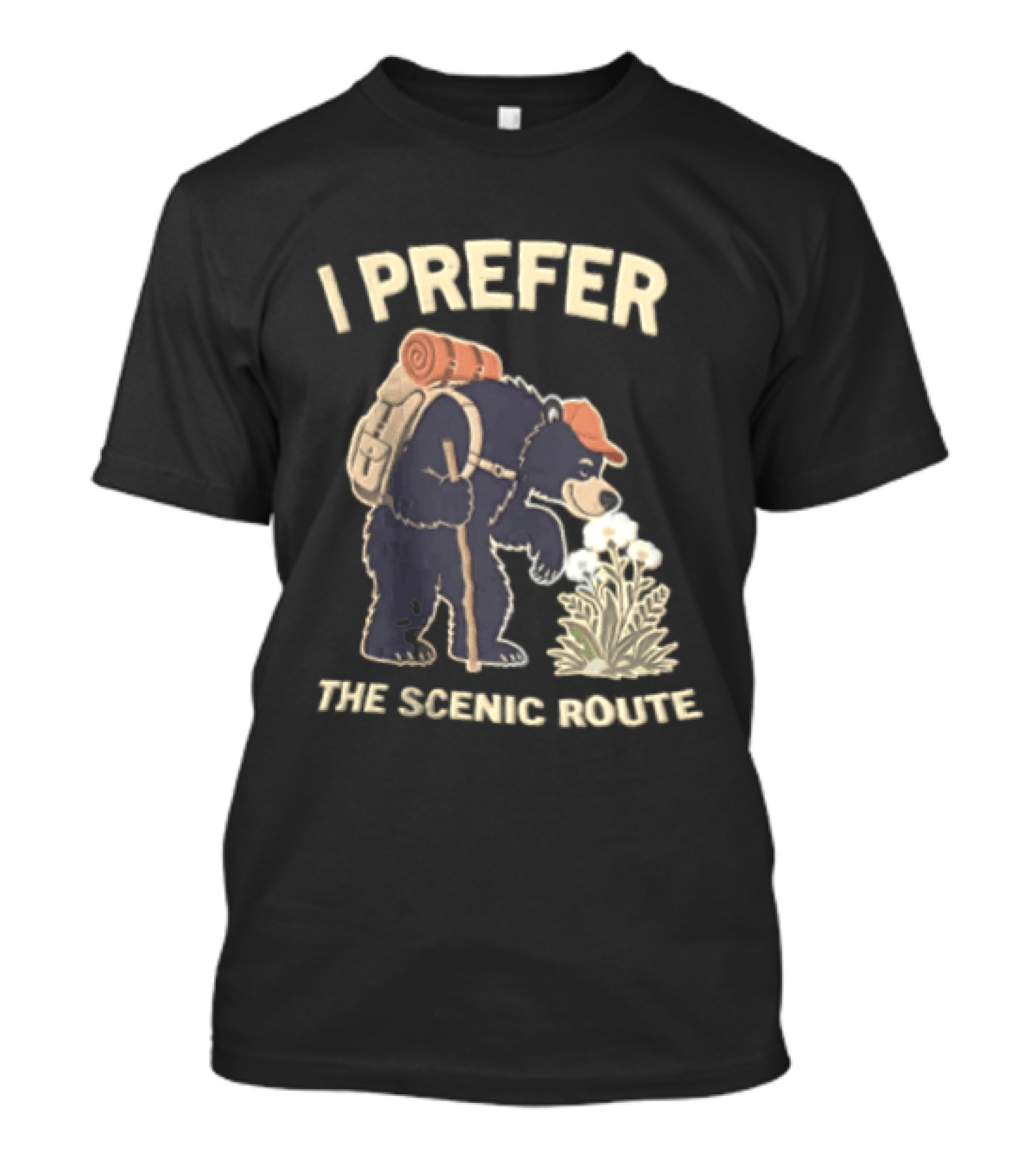 Bear I Prefer The Scenic Route Hiking Adventure T-Shirt