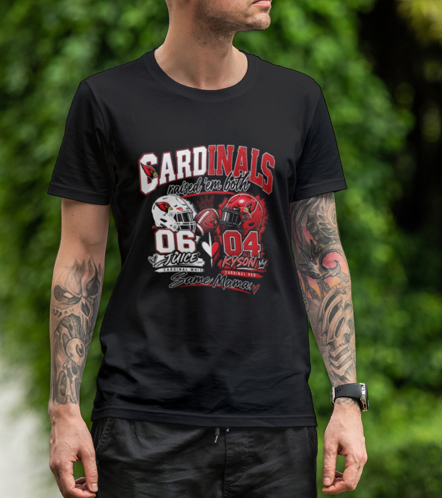 Cardinals Raised 'em Both 06 White Juice Vs 04 Red Kyson Bax Memx T-Shirt