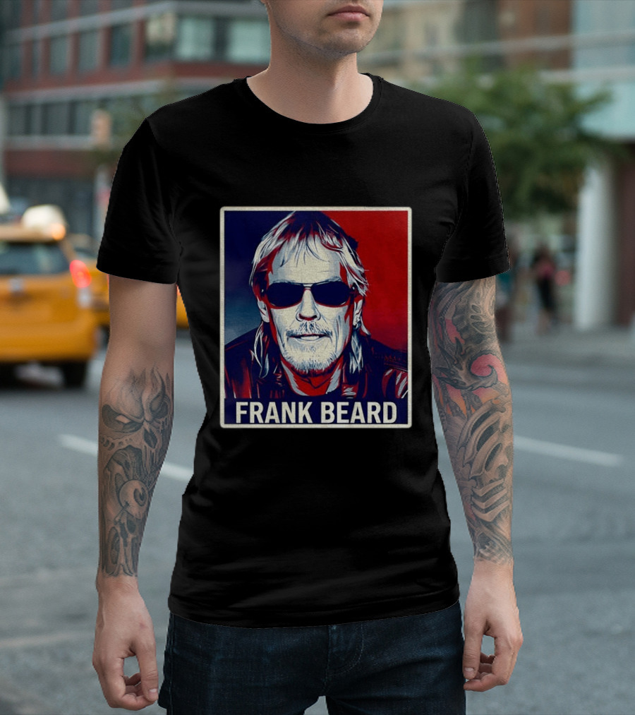 Frank Beard Vintage Rocker Sunglasses T-Shirt