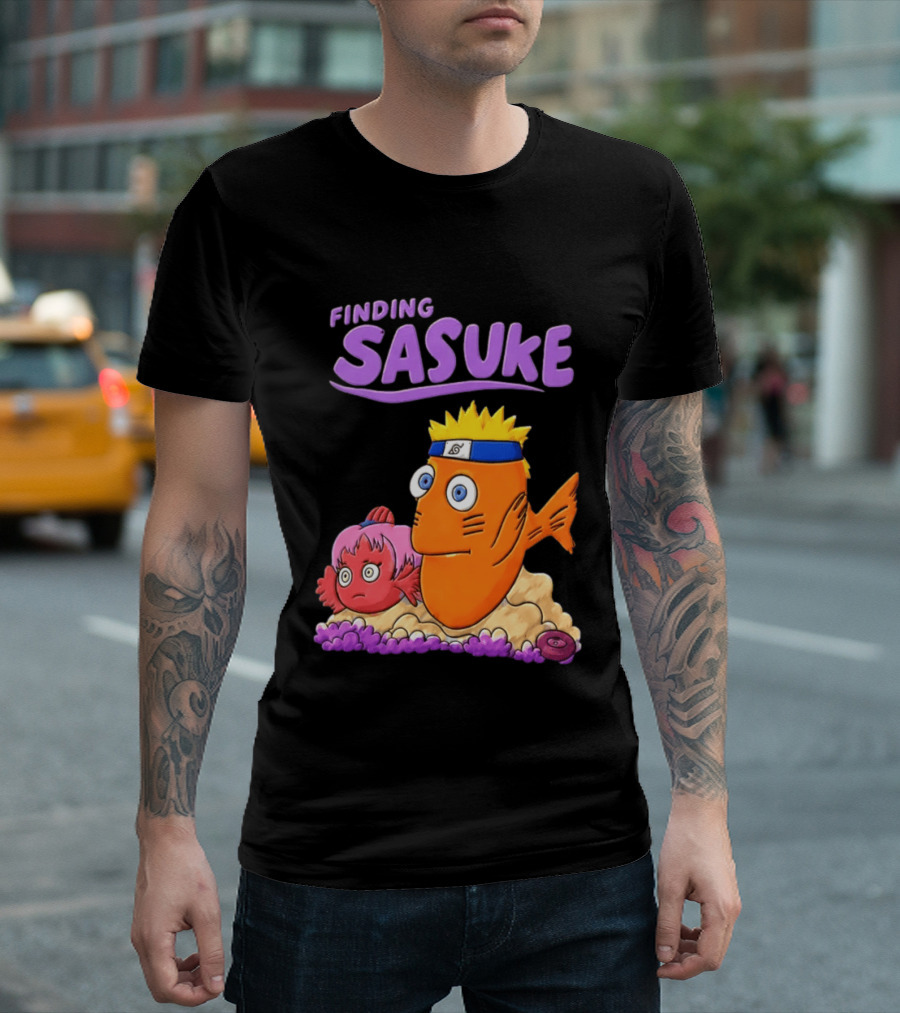 Finding Sasuke With Naruto And Nemo Crossover Adventure T-Shirt