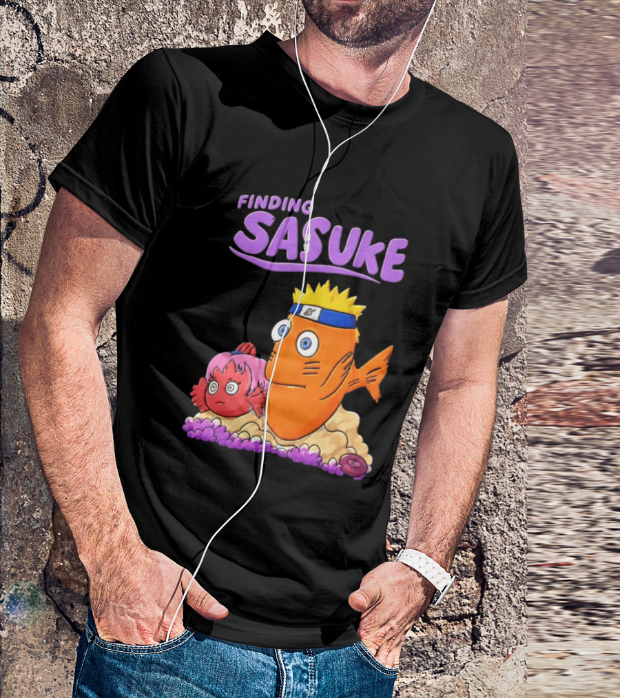 Finding Sasuke With Naruto And Nemo Crossover Adventure T-Shirt