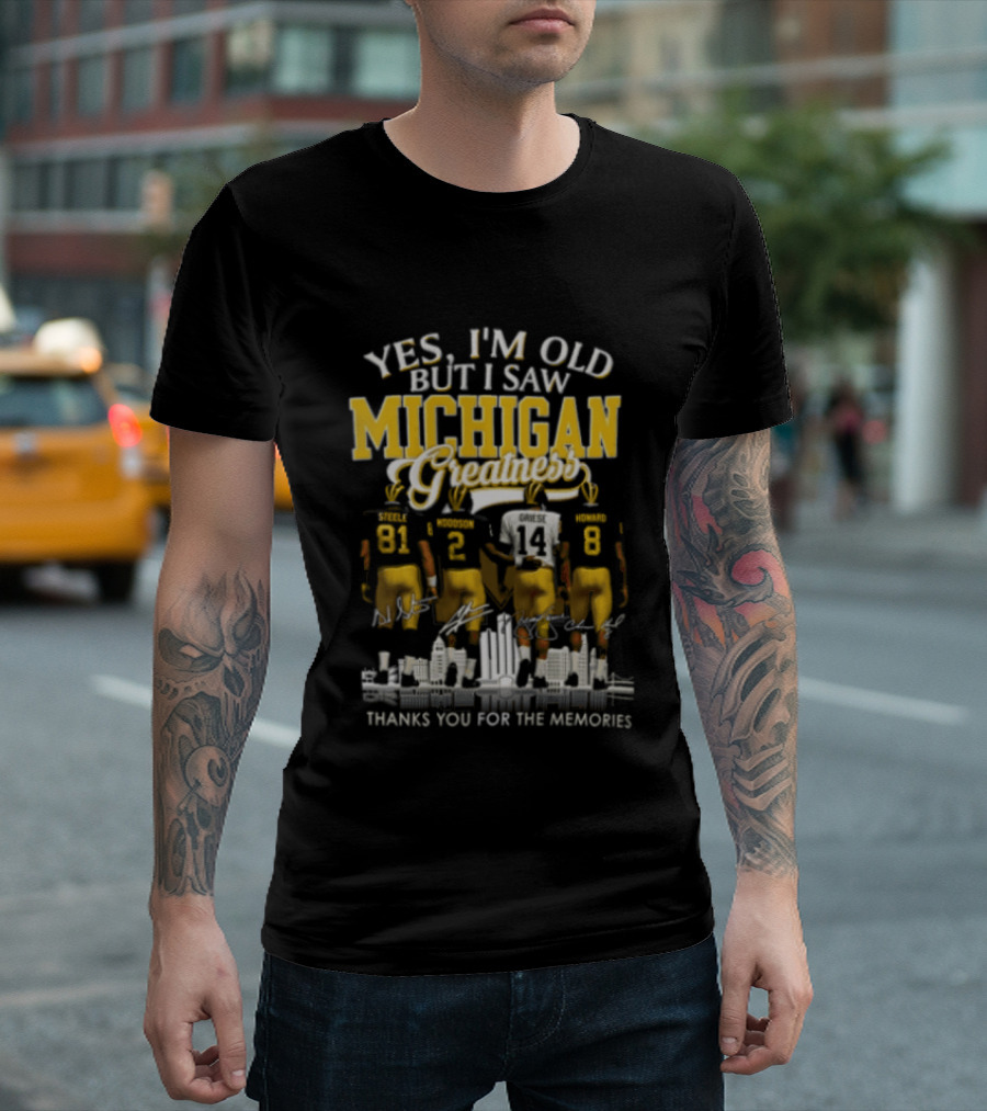 Yes I'm Old But I Saw Michigan Wolverines Greatness Charles Woodson NCAA Memories T-Shirt