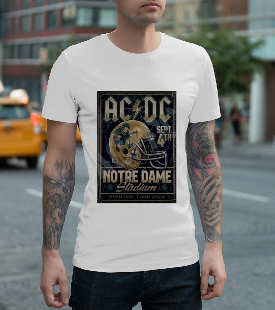 ACDC Notre Dame Stadium September 4th PWR Up Tour 2026 T-Shirt