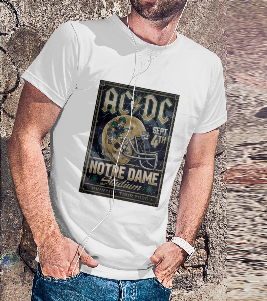 ACDC Notre Dame Stadium September 4th PWR Up Tour 2026 T-Shirt