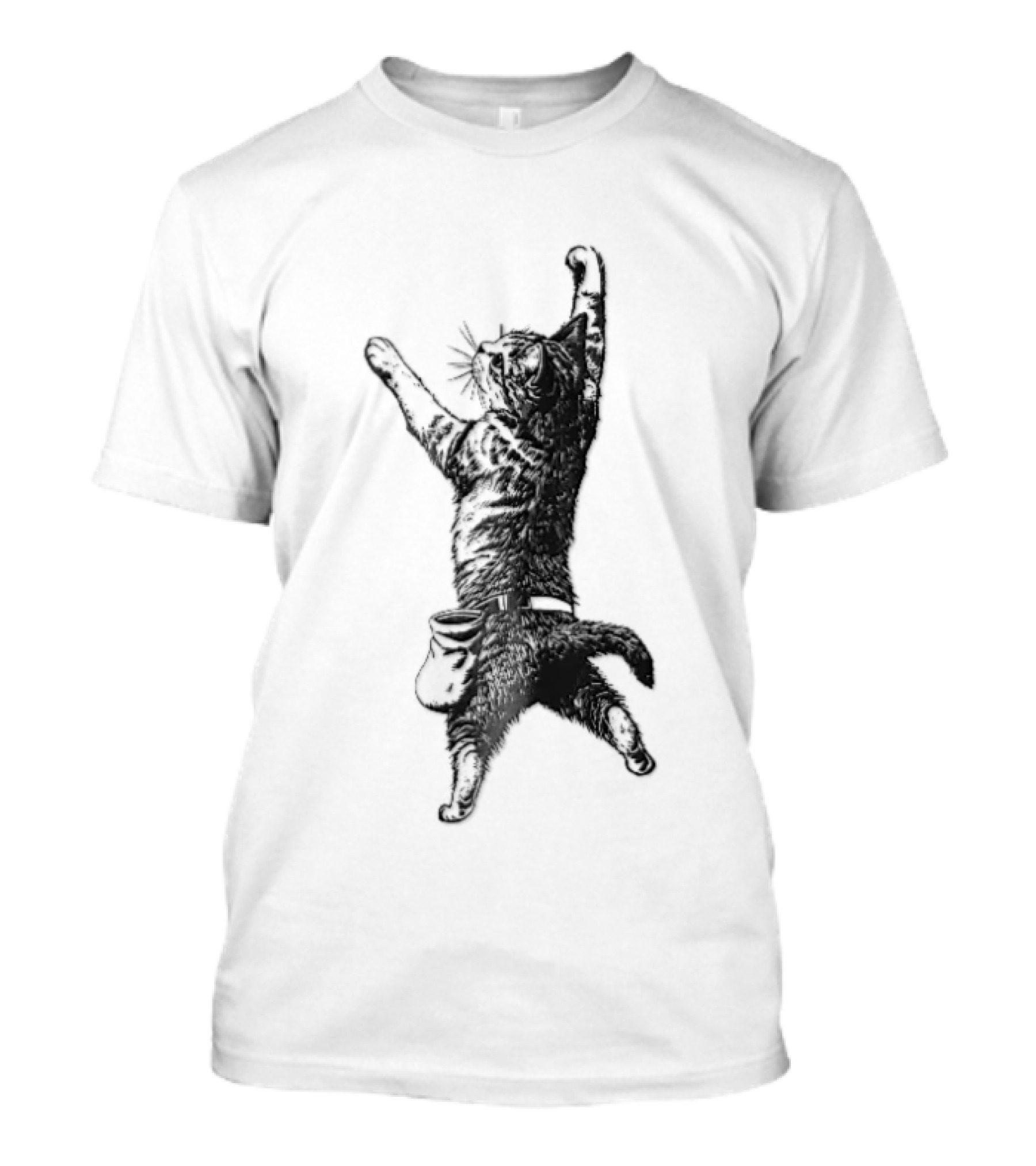 Cat Climbing Adventure With Chalk Bag T-Shirt