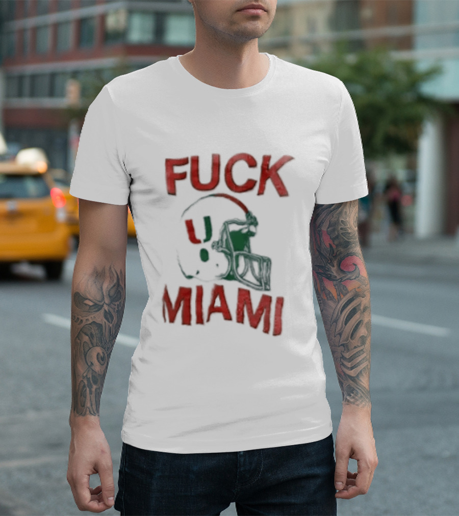 Fuck Miami Football Helmet T-Shirt