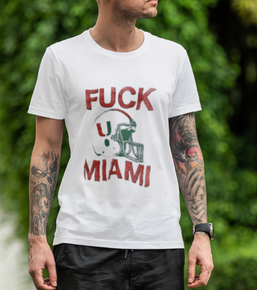 Fuck Miami Football Helmet T-Shirt
