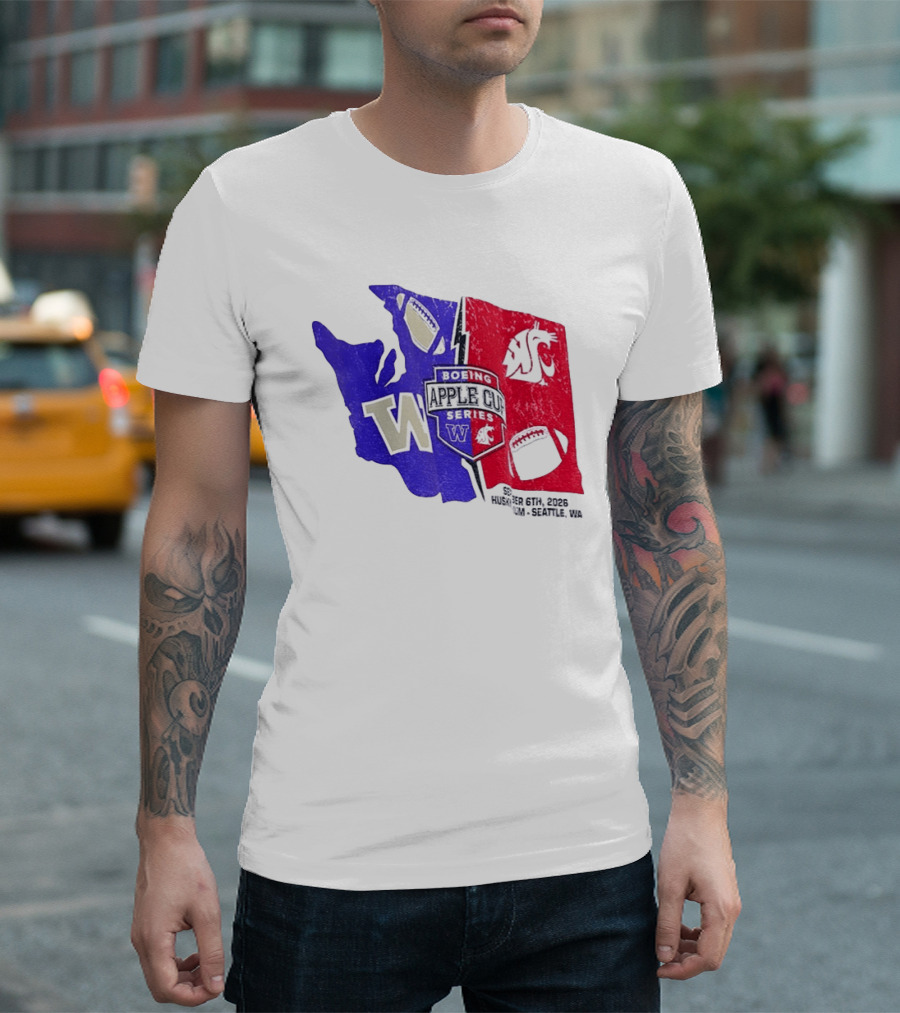 Boeing Apple Cup Series Washington Huskies Vs Cougars Sept 6th 2026 Seattle WA T-Shirt