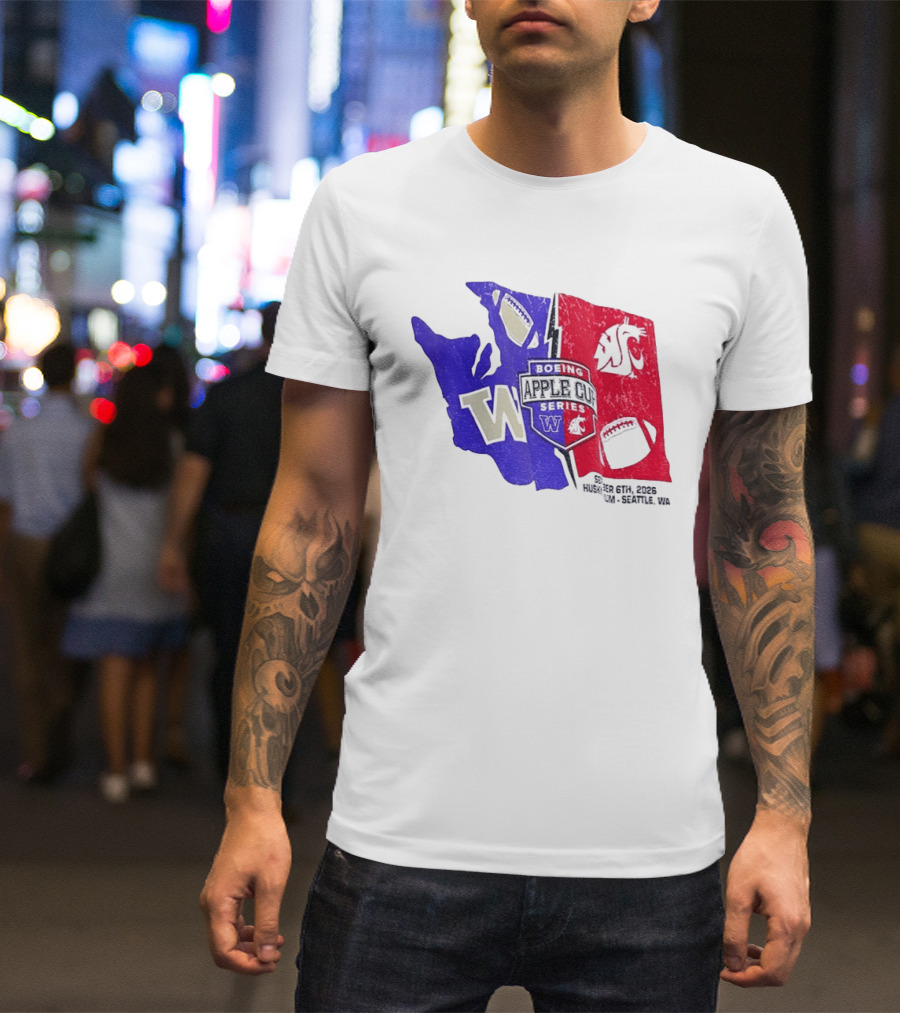 Boeing Apple Cup Series Washington Huskies Vs Cougars Sept 6th 2026 Seattle WA T-Shirt